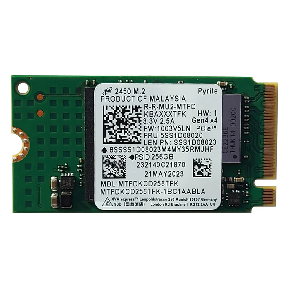 اس اس دی اینترنال میکرون M.2 2242 NVMe مدل 2450 ظرفیت 256 گیگابایت