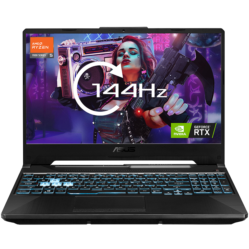 لپ تاپ 17.3 اینچی ایسوس TUF A17 FA706NF Ryzen 5 7535HS 32G 512 SSD 4G RTX2050