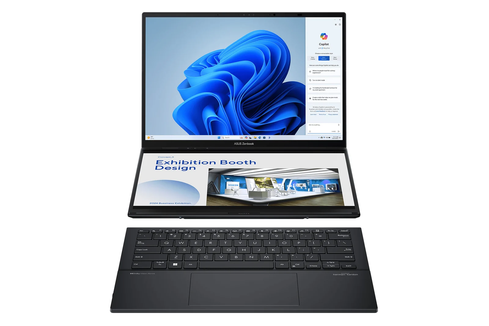 لپ تاپ 14 اینچی ایسوس مدل ZenBook Duo UX8406MA Ultra 7 (155H) 16GB 1TB SSD