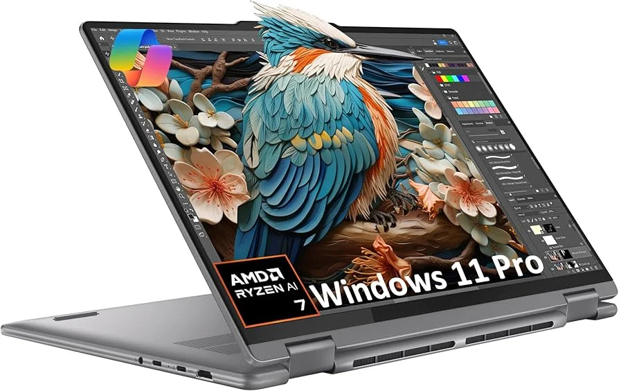 لپ تاپ لنوو 16اینچی Yoga 7 2-in-1 R7 8840HS 16GB 1TB SSD RADEON 780M WUXGA TOUCH