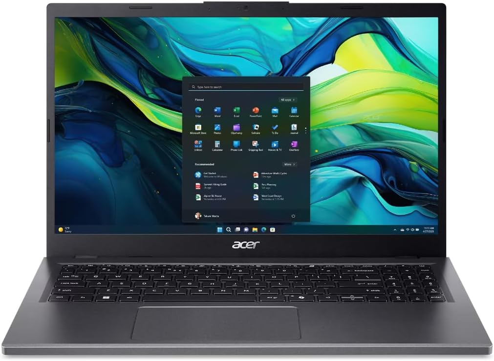 لپ تاپ 15.6 اینچی ایسر مدل Aspire 15 A15-41M-R52Y R7 8840HS 24GB 2TB SSD Radeon FHD Laptop