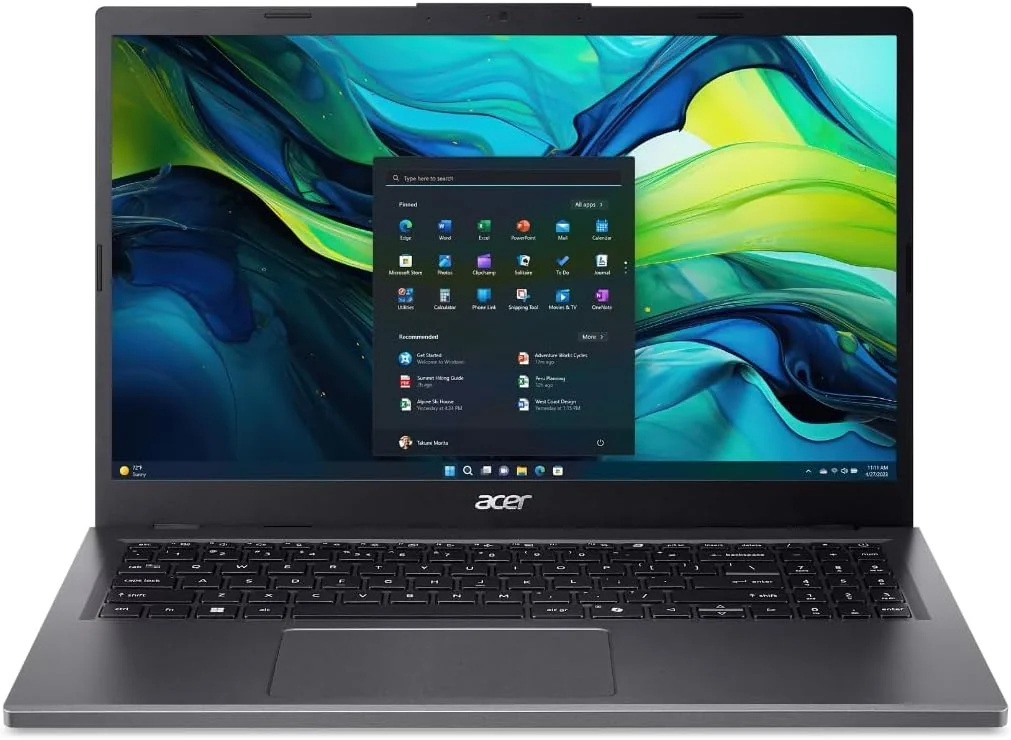 لپ تاپ 15.6 اینچی ایسر مدل Aspire 15 A15-41M-R52Y R7 8840HS 24GB 2TB SSD Radeon FHD Laptop