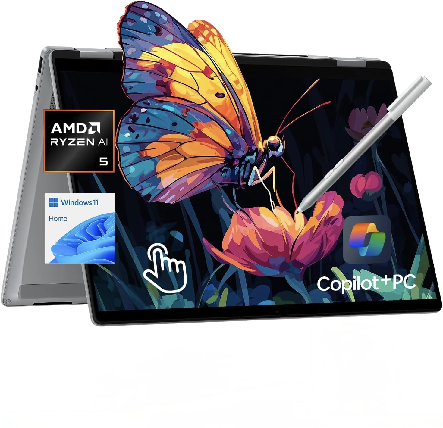 لپ تاپ 16 اینچی لمسی اچ پی مدل OmniBook X Flip AR0013dx Ryzen AI 5 340 16GB 512SSD