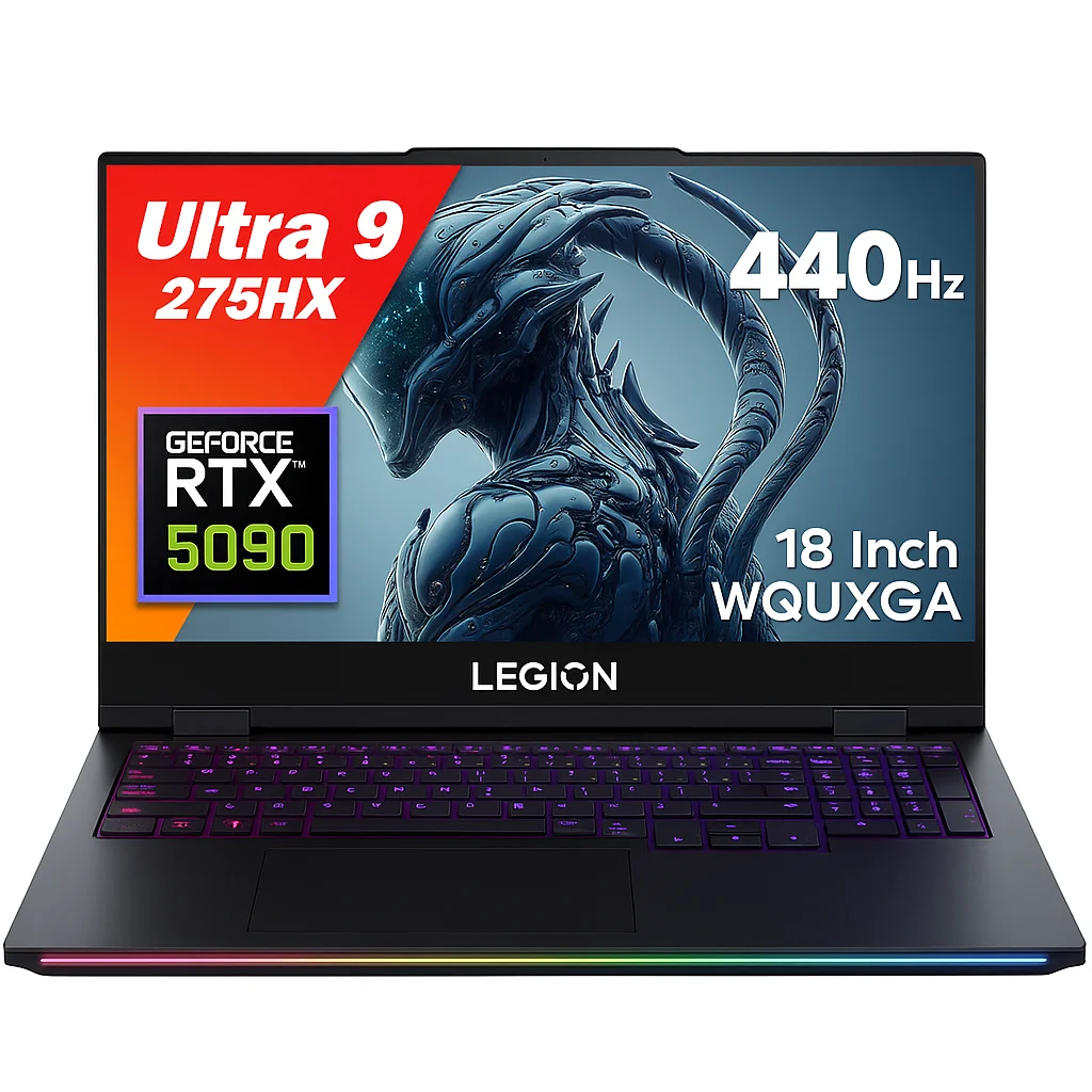 لپ تاپ گیمینگ 18 اینچی لنوو مدل Legion9 Ultra 9 128GB 4TB SSD 24GB RTX5090 WQUXGA 440Hz