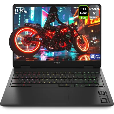 لپ تاپ گیمینگ اچ پی 16 اینچی مدل HP OMEN AP0167AX R9 8940HX 16GB 2TB SSD 8GB RTX5060 WUXGA 144Hz