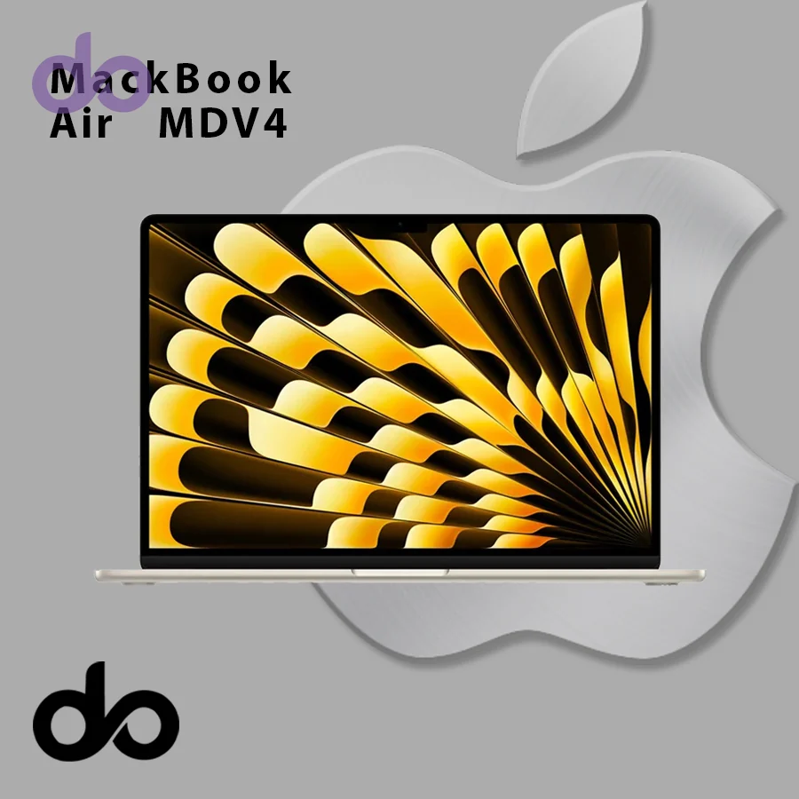 مک بوک ایر 15 اینچی اپل مدل MDVD4 با تراشه M5 رم 16 گیگابایت حافظه 512 گیگابایت رنگ استارلایت 2026