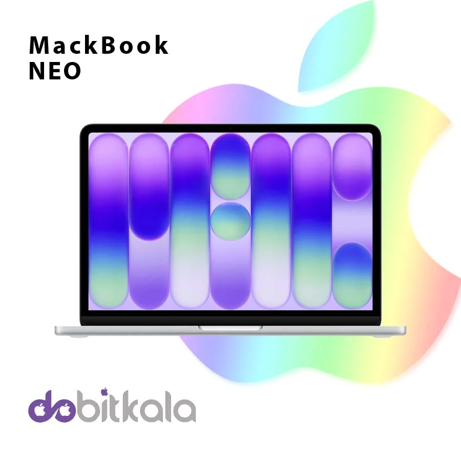 مک بوک نئو 13 اینچی اپل مدل MHFA4 رنگ سیلور با تراشه A18 Pro رم 8 گیگابایت و حافظه 256 گیگابایت SSD 2026