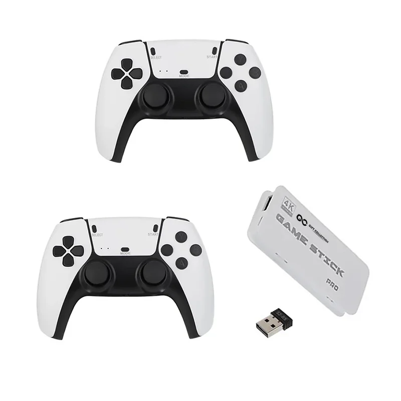 کنسول بازی قابل حمل گیفت کالکشن مدل Game Stick Pro 4K دو دسته بی‌سیم