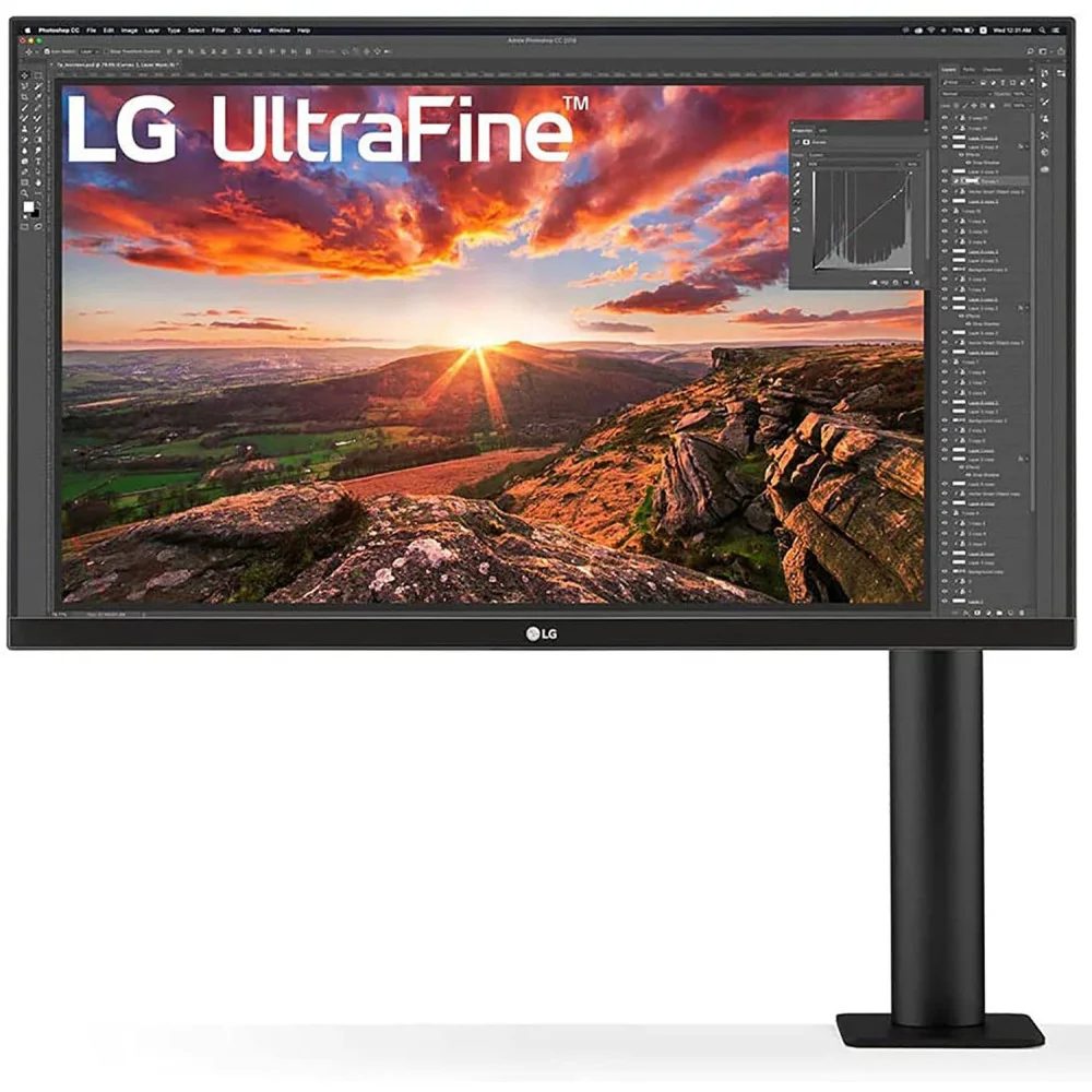 مانیتور حرفه‌ای 32 اینچ ال جی Ergo مدل 32UN880-B با نمایشگر 4K UHD، پنل IPS و USB-C
