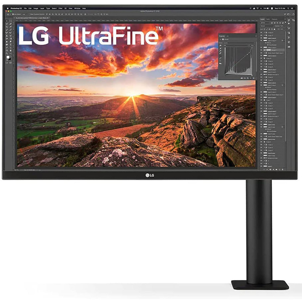 مانیتور حرفه‌ای 32 اینچ ال جی Ergo مدل 32UN880-B با نمایشگر 4K UHD، پنل IPS و USB-C